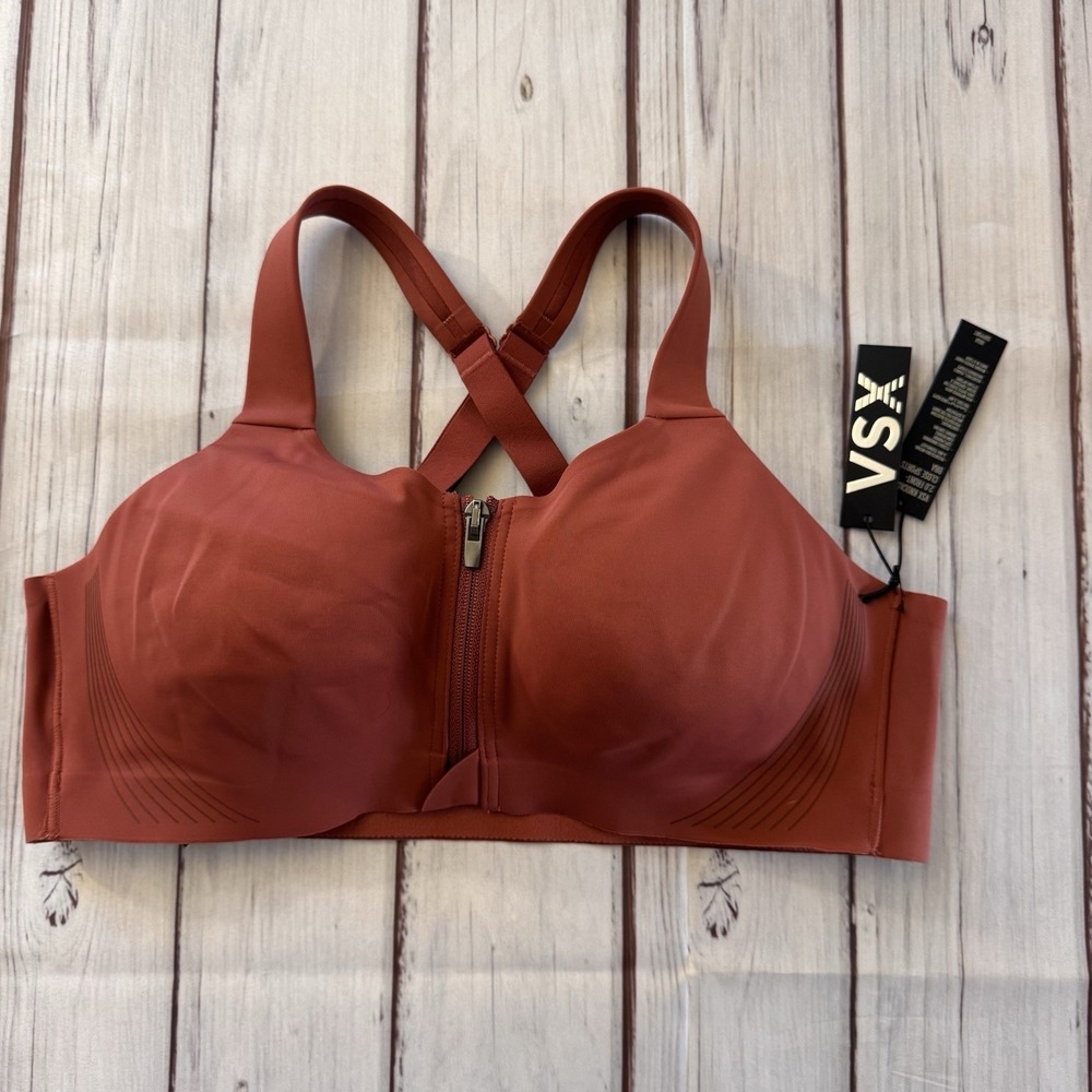 Victoria's Secret VSX Knockout 2.0 Front-Close Sports Bra Size 36B NWT Red Sexy